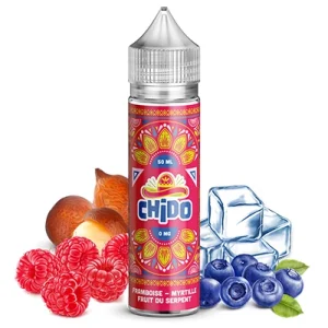 Visuel du e-liquide à la framboise, myrtille et fruit du serpent de la marque chido